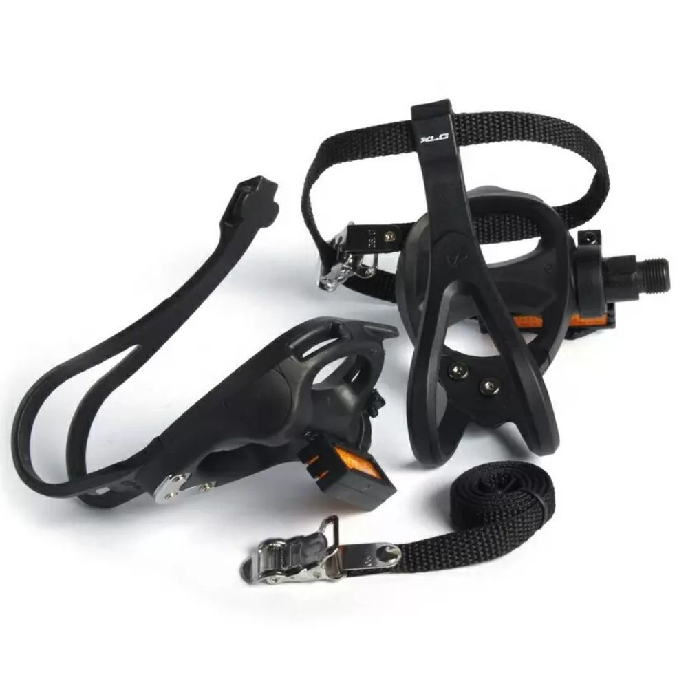 XLC Pedali Road PD-R01 con Tallone e Cinghia- Nero