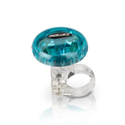XLC Campanello Bici DD-M13, 36 mm - Blu Trasparente